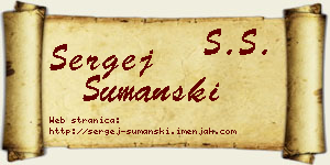 Sergej Šumanski vizit kartica